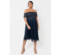 Bardot Embellished Midi Dress Maya Deluxe Dark Navy 26