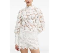 Bardot Georgia floral-lace high-neck blouse - White XS