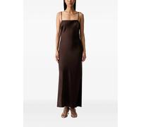Bardot Marlo satin-finish spaghetti-strap maxi dress - Brown 34-36-38-40-42