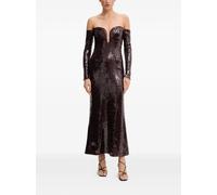 Bardot sequin-embellished off-shoulder midi dress - Red S-L