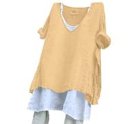 Bardot Tops for Women UK Summer Linen Tops for Women UK Plus Size Long Sleeve Linen Shirts with Pockets Lightweight Crewneck Tunic Baggy Solid Warehouse Deals Clearance