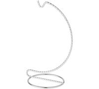 Bard's Twisted Silver-Toned Ornament Stand, 6" H x 2.625" W x 2.625" D