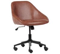 Desk Chair BARDSDALE Faux Leather Brown