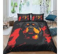 BARDYS Rottweiler 3D Print Manga for Teens And Adults Duvet Cover Quilt Cover Comforter Covers Soft Microfiber with Pillow Cases with Zipper Closure Bedding Set 3 Pieces King（220x240cm）