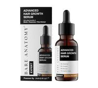 Bare Anatomy Advanced Hair Growth Serum| 3% Redensyl - 2x Better Results than Minoxidil | + 4% Anagain + 3% Baicapil | Rosemary, Biotin | Hair growth & Hair fall control serum for Women & Men | 30mL