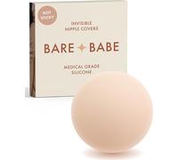 Bare Babe Non-Adhesive Nipple Covers for Women Reusable No Show | Reusable Silicone Breast Covers for Strapless Dress, Creme, Large (Fits D-H)