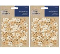 Bare Basics Burlap Mini Flowers - 200 Pieces (Pack of 2)