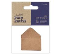 Bare Basics Envelope Bags, Paper, Brown, One Size