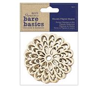 Bare Basics - Flower Wooden Filigree Shapes - 4 Pieces