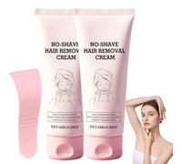Bare Basics Hair Removal Cream, Bare Basics No Shave Hair Removal Cream for Women, Works in 5 Minutes for Sensitive Skin, Fast-Acting Formula for Legs, Arms, Underarms and Bikini Area (2PC)