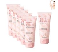 Bare Basics Hair Removal Cream, Effortless Hair Removal, Long-Lasting Smoothness, Moisturizes Sensitive skin, Fast Gentle and non-Irritating, Suitable for all Skin Type (6pcs)