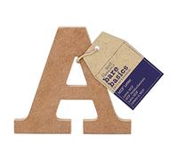 Bare Basics Letter, Wood, Brown, A