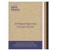 Bare Basics Mixed Media Kraft Paper, Black, Brown, White, A5