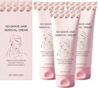 Bare Basics No Shave Hair Removal Cream for Sensitive Skin, Fast & Gentle, Moisturizes and Nurtures Skin, Leaving it Soft and Protected after Hair Removal, Suitable for All Types (3Pcs)