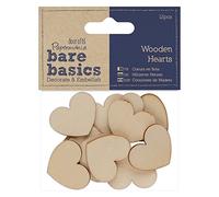 Bare Basics PMA 174654 Wooden Hearts, Wood, Natural