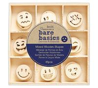 Wooden Shapes (45pcs) - Bare Basics - Smiley Faces Papermania Multi One Size