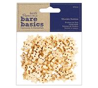 Bare Basics - Wooden Star Buttons - 100 Pieces