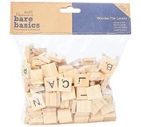 Bare Basics Wooden Tile Letters, Light Wood, 200 Pieces