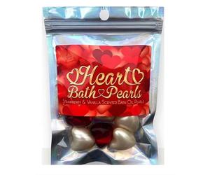 Bare Boutique Heart Bath Pearls. Strawberry and Cream Scented Bath Pearls - 5 Strawberry 5 Vanilla Bath Oil Pearls, Valentines Gift. Romantic Bath Gift. Retro Gift, 10 Count (Pack of 1)