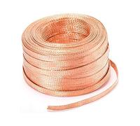Bare Copper Braid Tape,Engine Ground Cables Wire,Wear Resistance,for Automobile Harness, Aviation,1M,2x25mm 2x22mm 1.8x20mm(2mm*25mm)