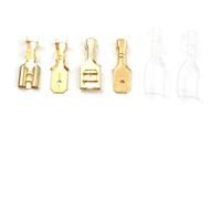 Bare End Spring Terminals 6.3mm Gold Terminal for IDEAL for Home with 200Pcs and Bare size 200pcs crafted from Metal a reliable connection