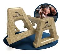 BARE HANDS Push-up handles, 2 x joint-friendly & non-slip wooden push-up handles, calisthenics equipment for indoor and outdoor use, ideal for handstands and push-ups (XL model, dark)