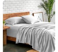 Bare Home Bed Sheet Set Emperor Size - Premium 1800 Ultra-Soft Hydro-Brushed Microfibre Sheets - Deep Pocket - 4 Piece Set - Fitted Sheet, Flat Sheet, and 2 Pillowcases (Emperor, Cloud Grey)