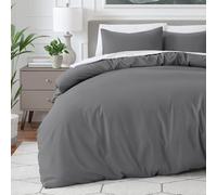 Bare Home Duvet Cover Set Emperor Size - Premium 1800 Ultra-Soft Duvet Cover Set - Lightweight - Cooling Duvet Cover - Bed Duvet Cover with 2 Pillowcases (Emperor, Grey)