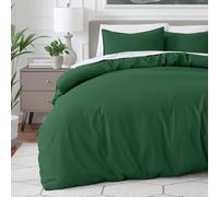 Bare Home Duvet Cover Set Emperor Size - Premium 1800 Ultra-Soft Duvet Cover Set - Lightweight - Cooling Duvet Cover - Bed Duvet Cover with 2 Pillowcases (Emperor, Forest Green)