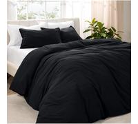 Bare Home Duvet Cover Set Emperor Size - Premium 1800 Ultra-Soft Duvet Cover Set - Lightweight - Cooling Duvet Cover - Bed Duvet Cover with 2 Pillowcases (Emperor, Sandwash Black)