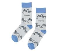 Bare Kind Save The Dolphins Blue Unisex Novelty Ankle Socks Adult One Size