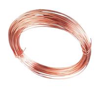 Bare Solid Copper Wire, 4mm/4.5mm/5mm Diameter, 1m Length For Crafting Jewelry Electrical And Industrial Use, 1Pcs(5mm)