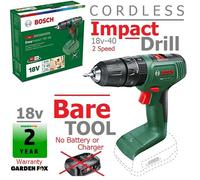 Bosch Home and Garden Cordless Combi Drill EasyImpact 18V-40 (without battery, 18 Volt System, in carton packaging)