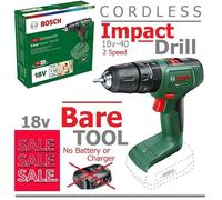 Bosch Home and Garden Cordless Combi Drill EasyImpact 18V-40 (without battery, 18 Volt System, in carton packaging)