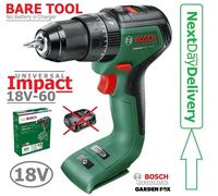 BARE TOOL BOSCH Universal IMPACT 18V-60 Cordless Drill 06039D7100 4053423230871