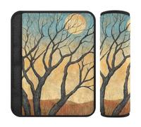 Bare Trees Illustration Art 2 Pack carseat Straps Covers, More Comfort Driving, seat Belt Cover pad for Auto