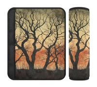 Bare Trees Illustration Art 2 pcs seat Belt Shoulder Strap pad, More Comfort Driving, car Trip Essentials for Truck