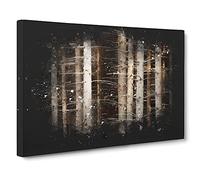Bare Trees Paint Splash Canvas Print for Living Room Bedroom Home Office Décor, Wall Art Picture Ready to Hang, 30 x 20 Inch (76 x 50 cm)