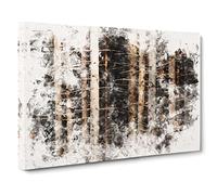 Bare Trees Watercolour Modern Canvas Wall Art Print Ready to Hang, Framed Picture for Living Room Bedroom Home Office Décor, 20x14 Inch (50x35 cm)