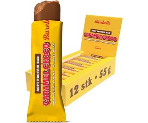 Barebells Soft Protein Bar - 16 g High Protein Bar, Low Sugar, Protein Bar, Palm Oil Free - Caramel Choco, 12 x 55