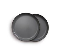 Barebones 8 Inch Salad Plate - Set of 2 Salad Plates - Enamelware Plates - Durable Kitchen or Camping Plate (Slate Gray)