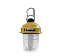 Barebones Beacon Hanging Light - Dusty Yellow, Rechargeable LED Camping Lantern with Adjustable Brightness - Weatherproof Vintage-Style Hanging Lantern for Outdoor Adventures and Year-Round Use
