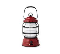 Barebones Forest Lantern - Red, Vintage Rechargeable LED Lantern with Adjustable Brightness - Battery Operated Camping Light for Outdoor Adventures, Backyard Gatherings, and Emergency Use