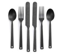 Barebones Living | Matte Flatware | Enamel Cutlery 2 Pack | Slate Grey One Size