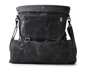 Barebones Living | Waxed Canvas Gathering Bag | Canvas Bag, Slate Grey One Size