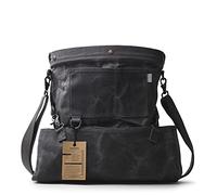 Barebones Living | Waxed Canvas Gathering Bag | Canvas Bag, Slate Grey One Size