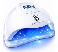 BAREDAZZLE 120W UV LED Nail Lamp for Gel Nails - Professional Nail Dryer with 4 Timers, LCD Display, Auto Sensor & Low Heat Mode - Removable Base, 36 LED Beads