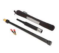 Barefoot Bagpiper Long Bagpipe Practice Chanter 20.5 in, full size hole spacing, Nickel Plated Engraved Ferrule. Breathable Black Case. Bagpipes for Beginners Adult, 2 Bagpipe Practice Chanter Reeds