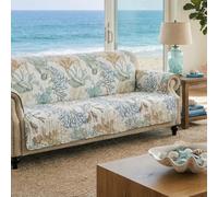 Barefoot Bungalow Furniture Protector Slipcover, Polyester, Jade, Sofa