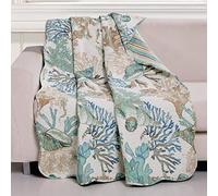 Barefoot Bungalow GL-1810ATHR Atlantis Throw Blanket, 50x60-inch, Jade